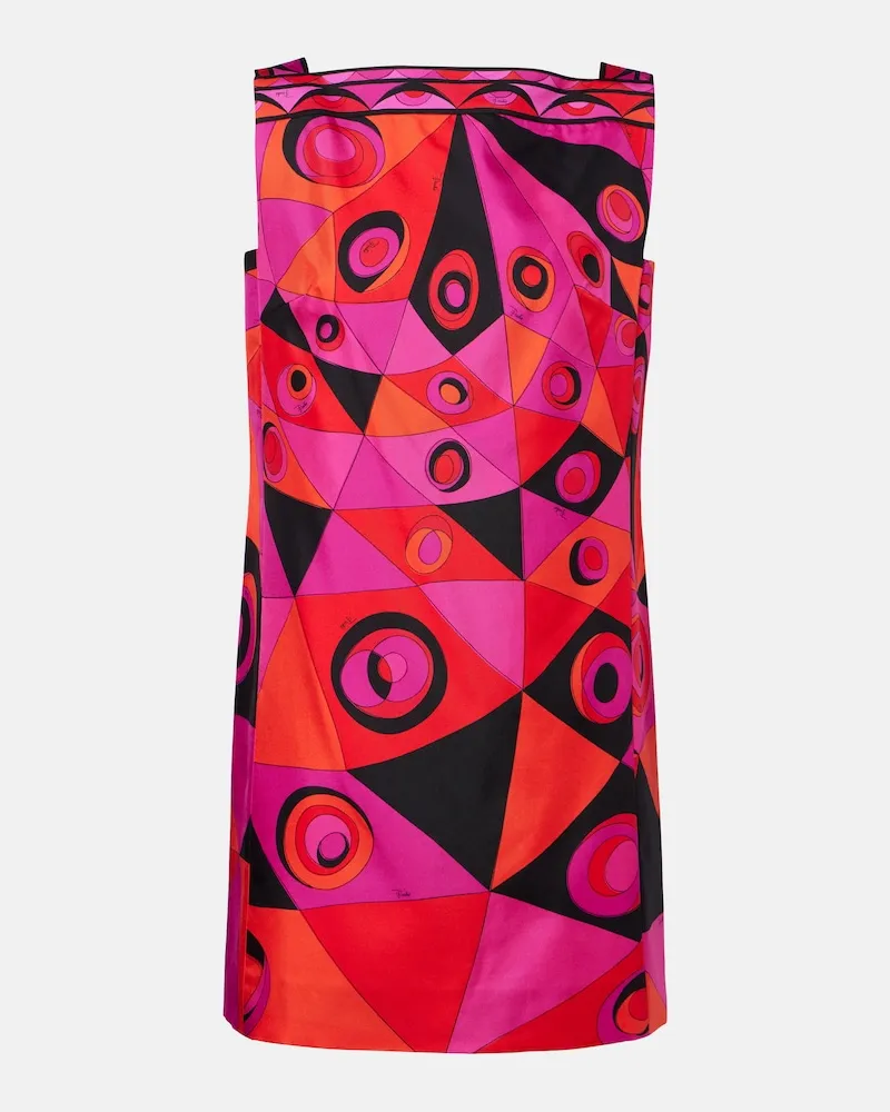 Emilio Pucci Minikleid Occhi aus Seiden-Twill Rosa