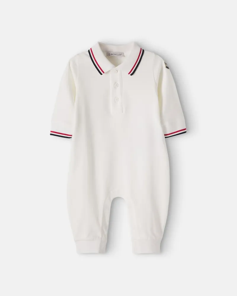 Moncler Baby Spieler aus Piqué Weiß