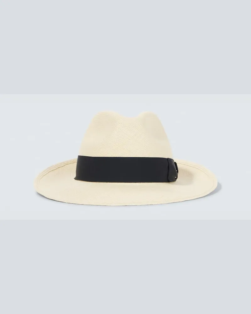 Borsalino X E.Marinella Hut Amedeo aus Stroh Beige