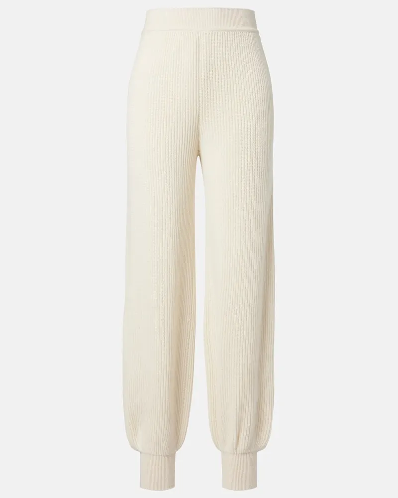 Loro Piana Jogginghose Juniper aus Kaschmir Weiß