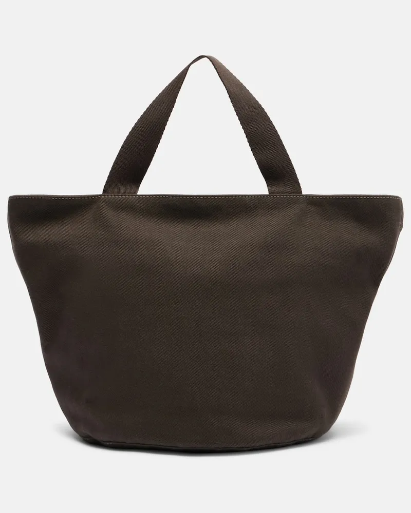 The Row Tote Bag Sisal Medium aus Canvas Braun