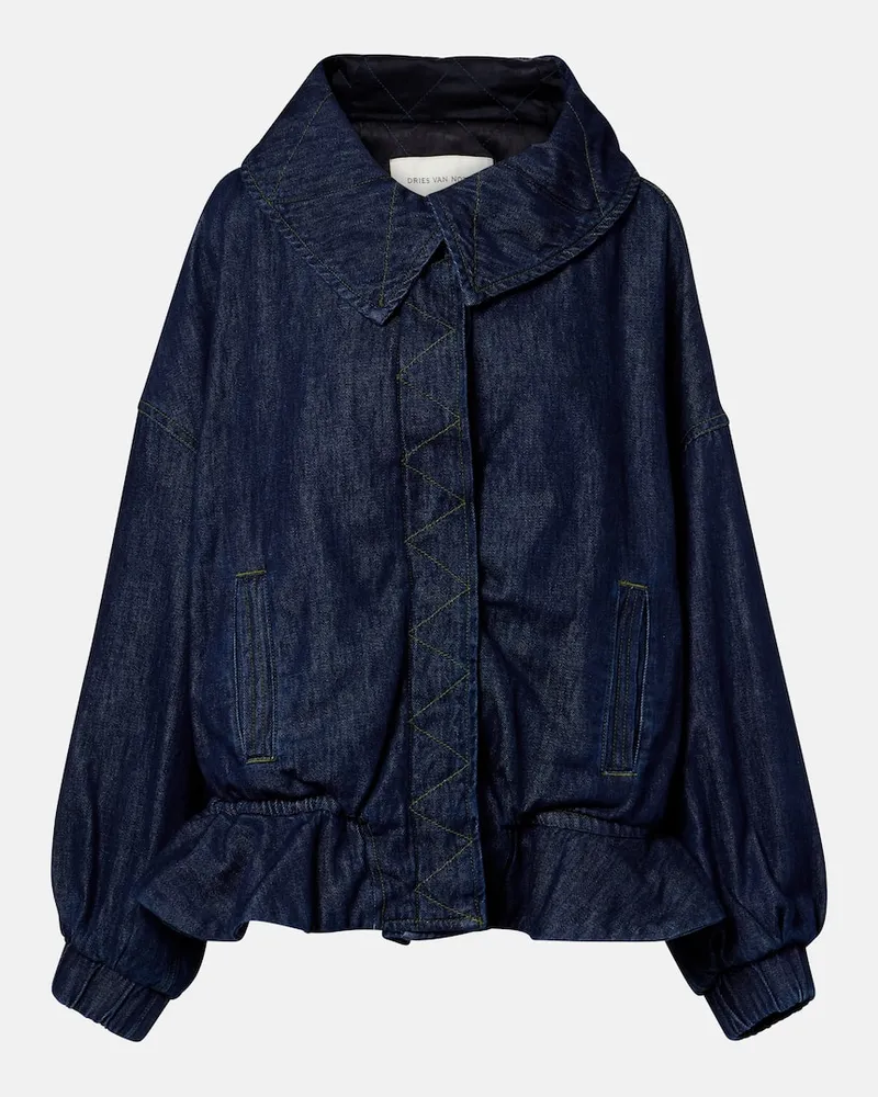 Dries van Noten Jacke aus Denim Blau
