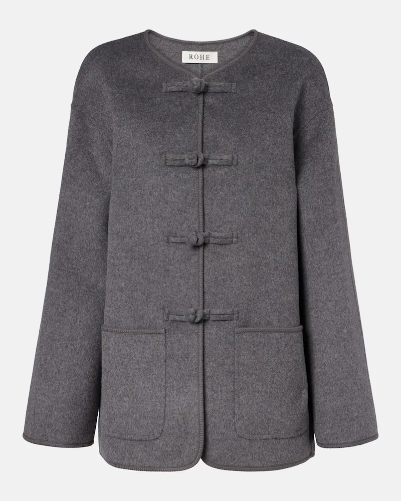 Róhe Róhe Jacke aus Wolle und Kaschmir Grau