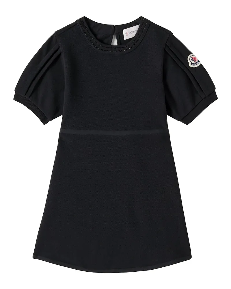 Moncler Kleid aus Baumwolle Schwarz