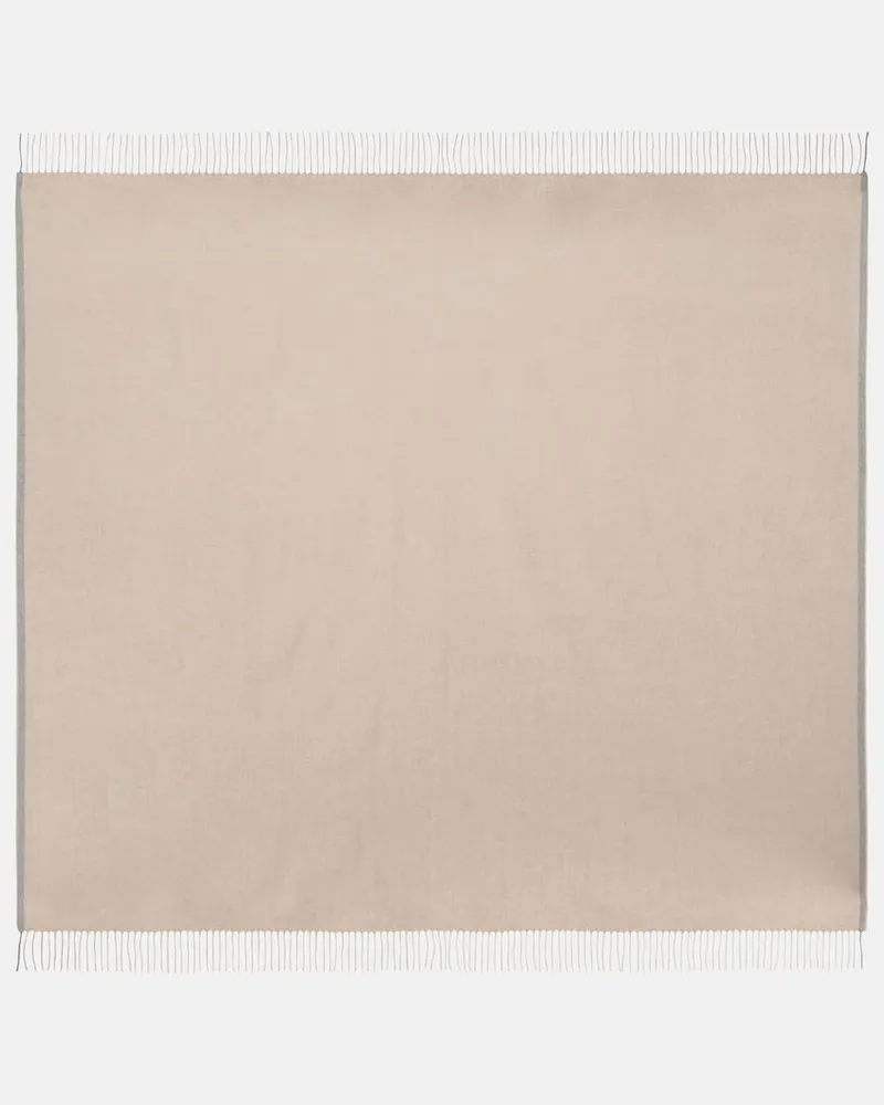 Brunello Cucinelli Plaid aus Kaschmir Beige