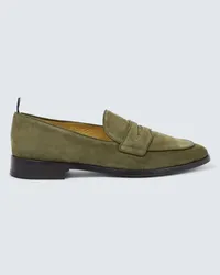 Thom Browne Loafers aus Veloursleder Gruen