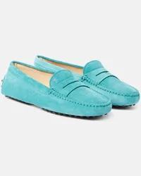 TOD'S Mokassins Gommino aus Veloursleder Gruen