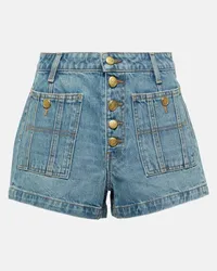 Ulla Johnson High-Rise Jeansshorts Blau