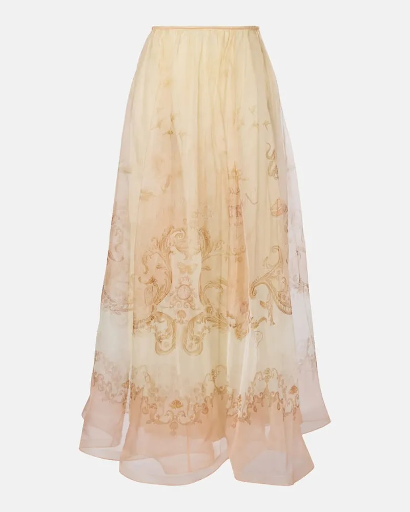Zimmermann Maxirock Hypnotic aus Seidenorganza Pink