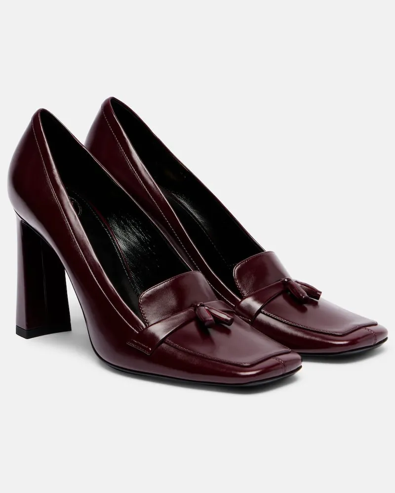 Saint Laurent Loafer-Pumps Chloé 90 aus Leder Burgunderrot