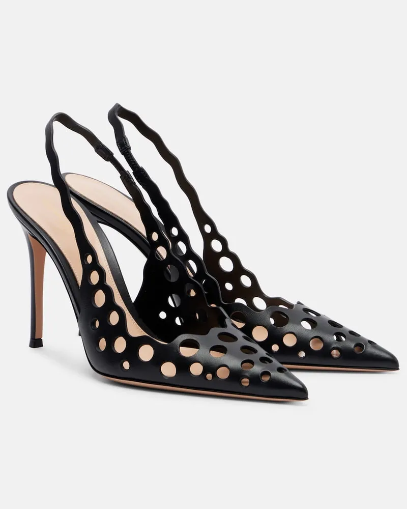 Gianvito Rossi Slingback-Pumps 95 aus Leder Schwarz