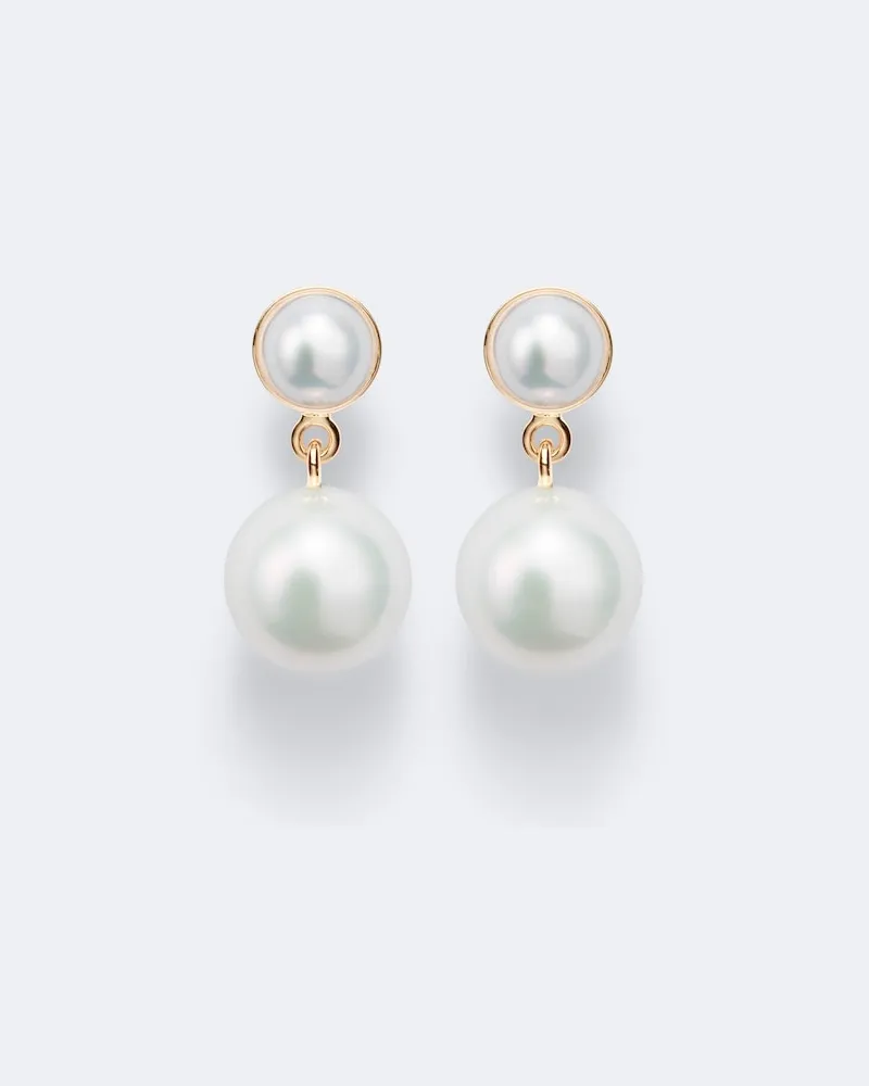 Sophie Bille Brahe Ohrring Luce de Perle aus 14kt Gelbgold mit Perlen Gold