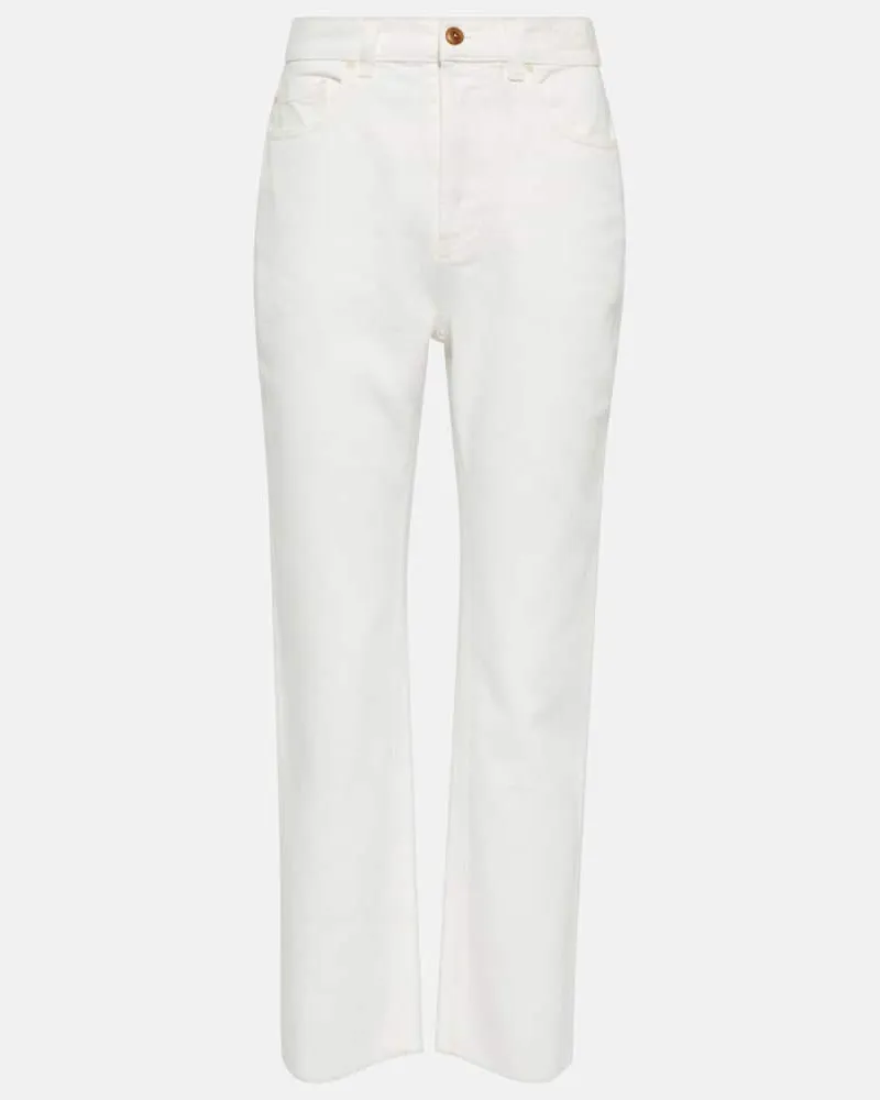 Chloé ChloÃ© High-Rise Straight Jeans Weiã