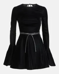 Saint Laurent Minikleid aus Samt Schwarz