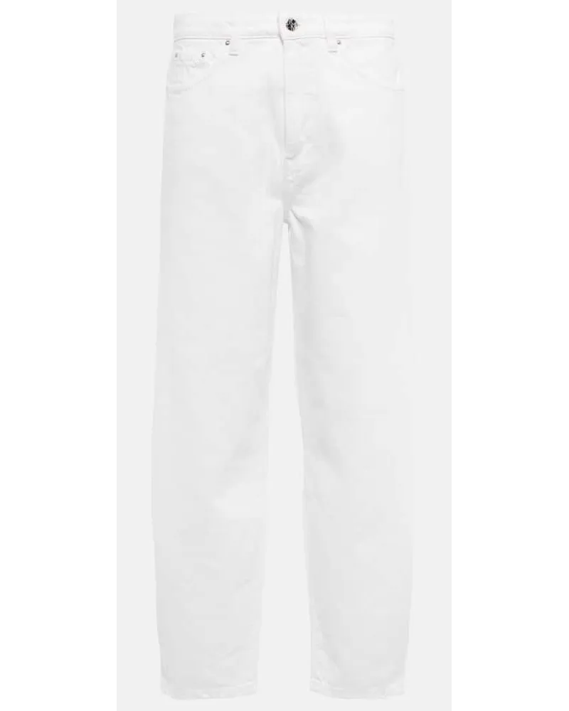 Totême High-Rise Barrel Jeans Weiss