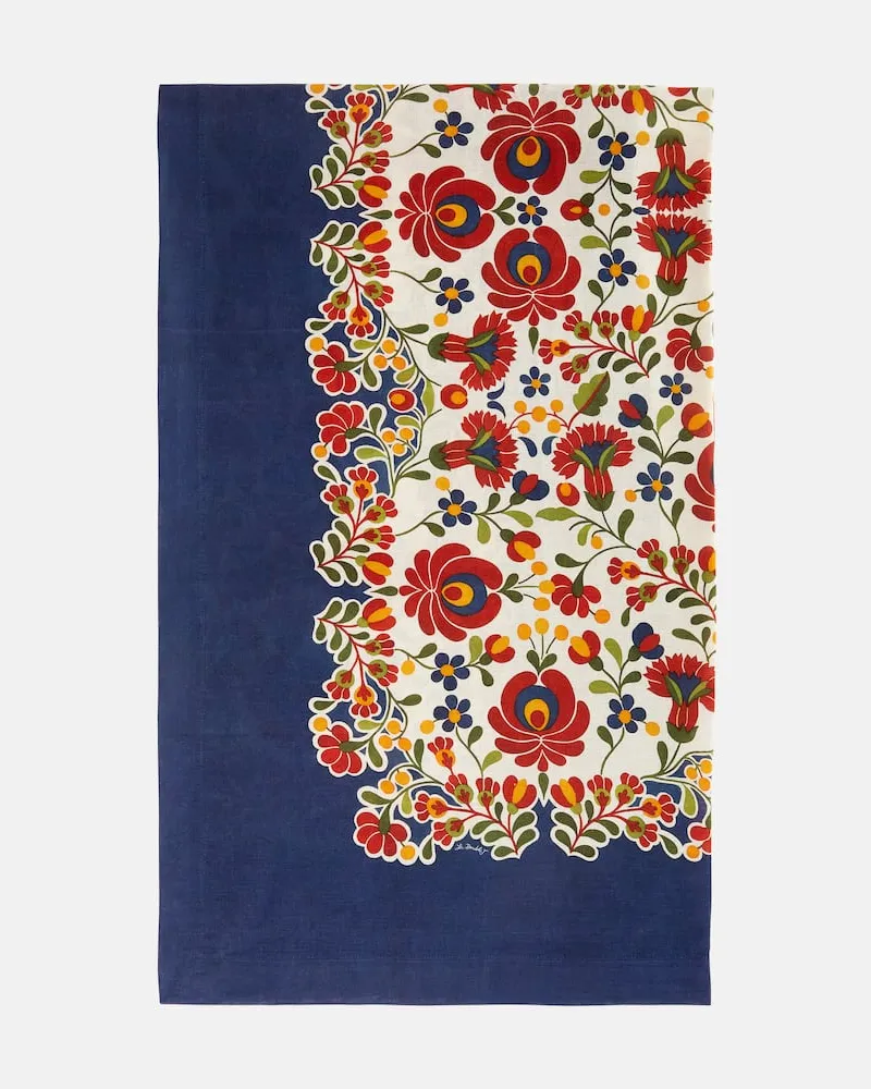 La DoubleJ Tischdecke Windflower Placée Medium Blau