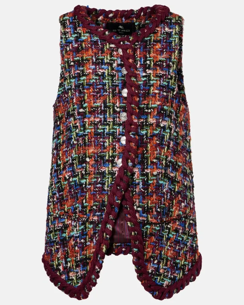 Etro Weste aus Bouclé Multicolor