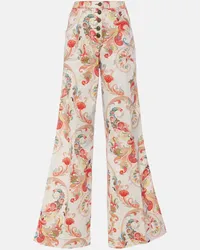 Etro Bedruckte High-Rise Flared Jeans Multicolor