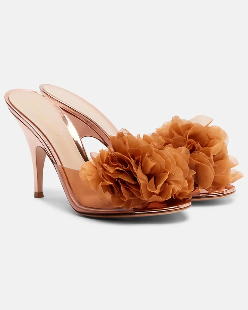 Gianvito Rossi Verzierte Pantoletten Braun