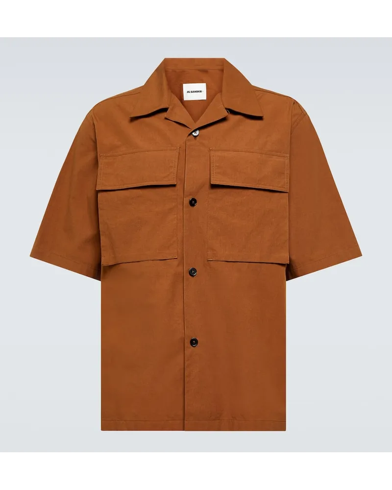 Jil Sander Hemd aus Baumwolle Braun