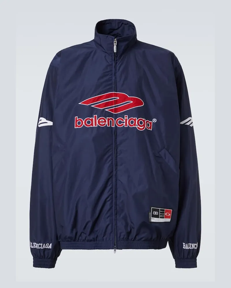 Balenciaga Trainingsjacke 3B Sports Icon Blau