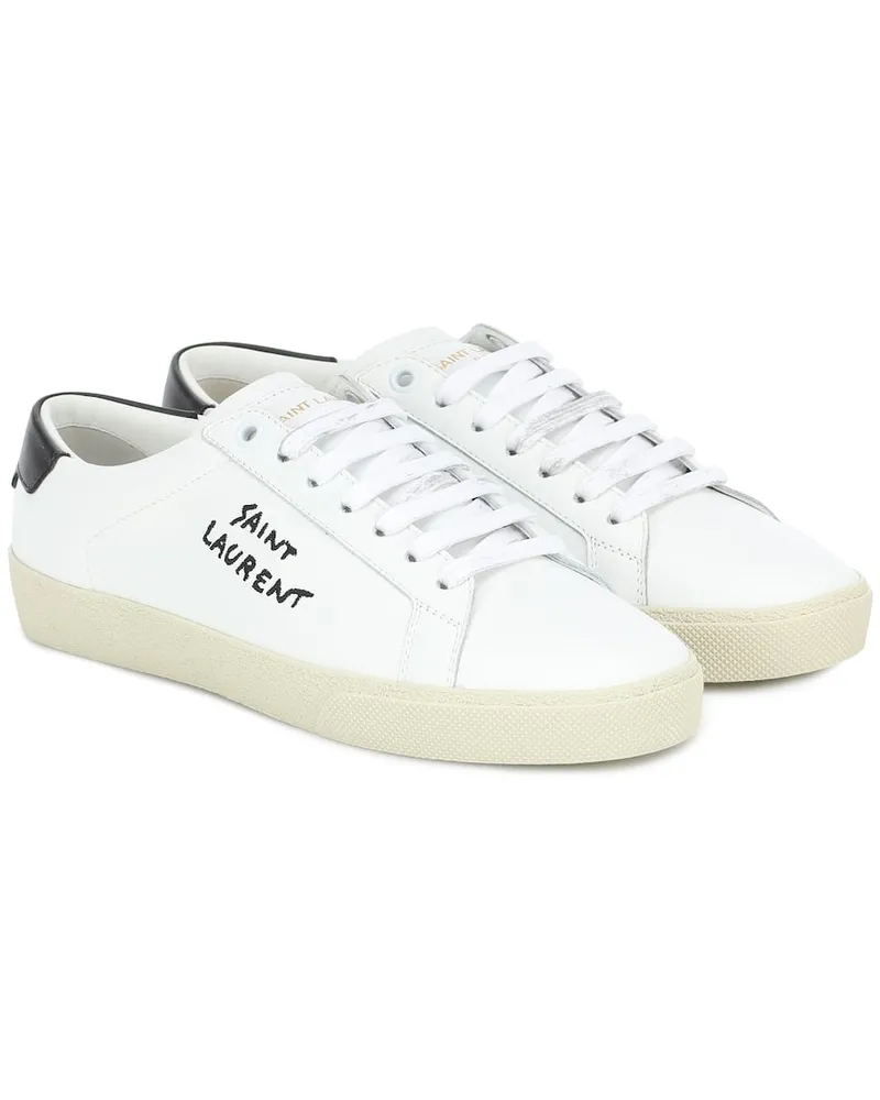 Saint Laurent Sneakers Court Classic aus Leder Weiss