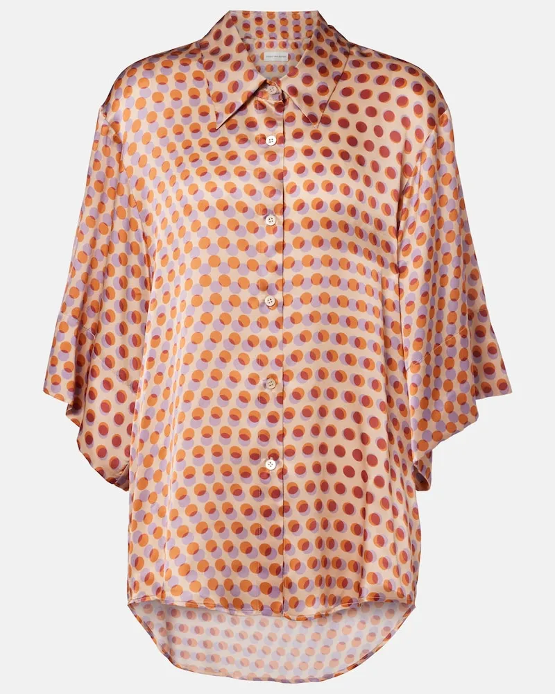 Dries van Noten Hemd aus Seide Rosa