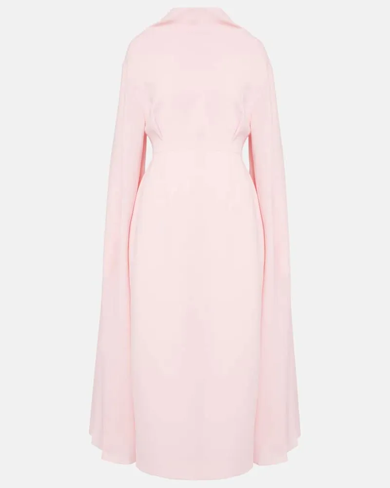 Roksanda Ilincic Midikleid Nour aus Crêpe Rosa