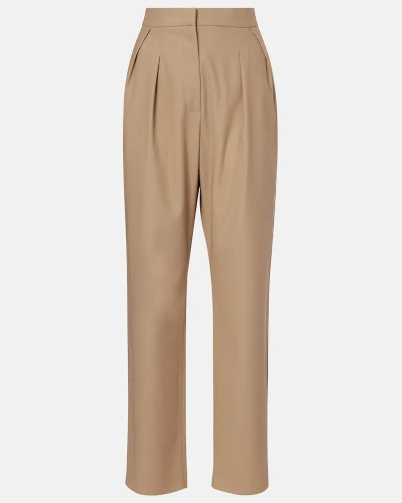 Max Mara Schmale Hose Dede aus Baumwolle Beige