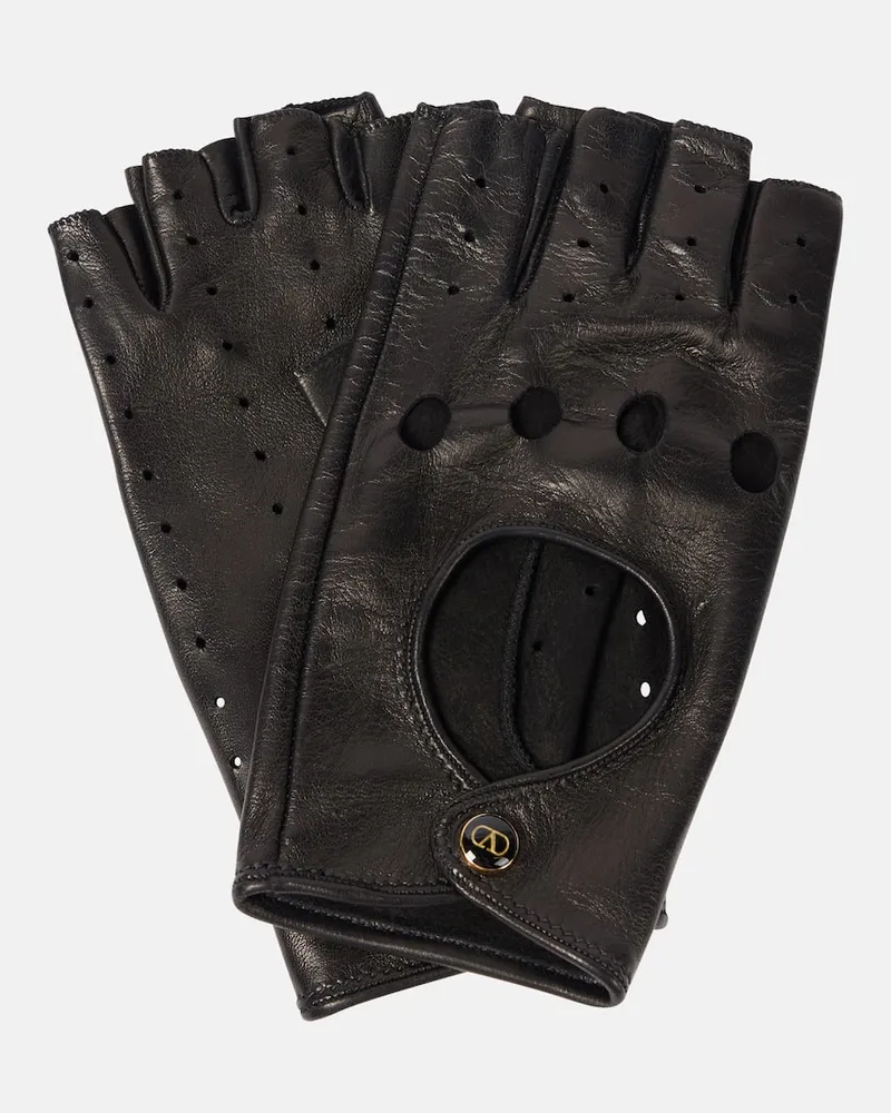 Valentino Garavani Handschuhe aus Leder Schwarz