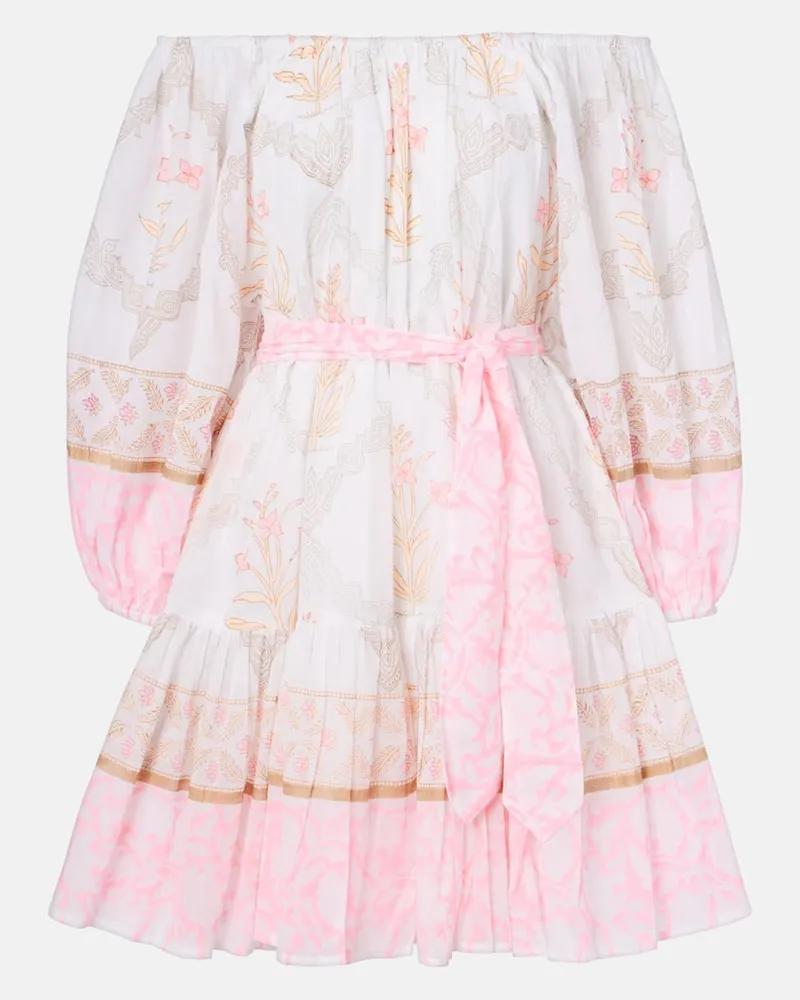 Juliet Dunn Bedrucktes Minikleid aus Baumwolle Multicolor
