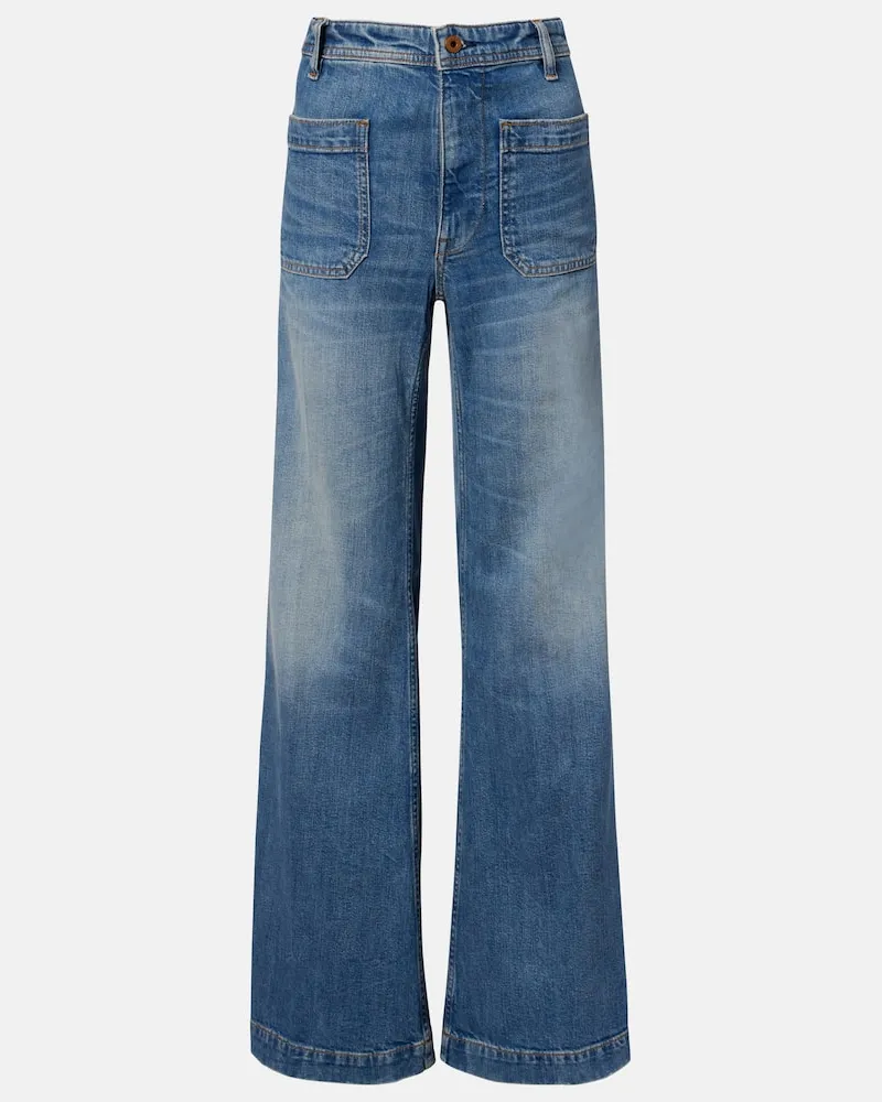 Ralph Lauren High-Rise Straight Jeans Blau