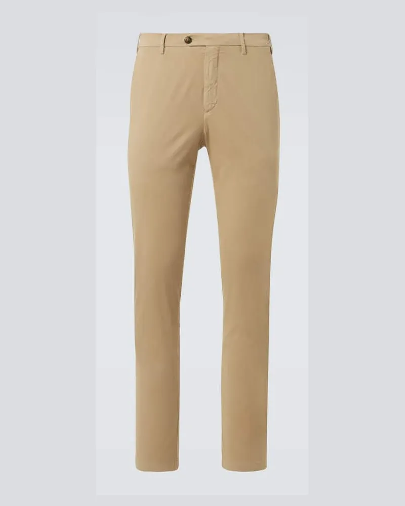 Canali Chinohose aus Baumwoll-Twill Beige