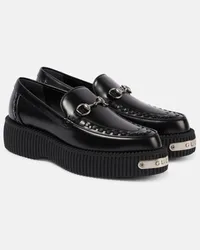 Gucci Loafers Horsebit aus Leder Schwarz