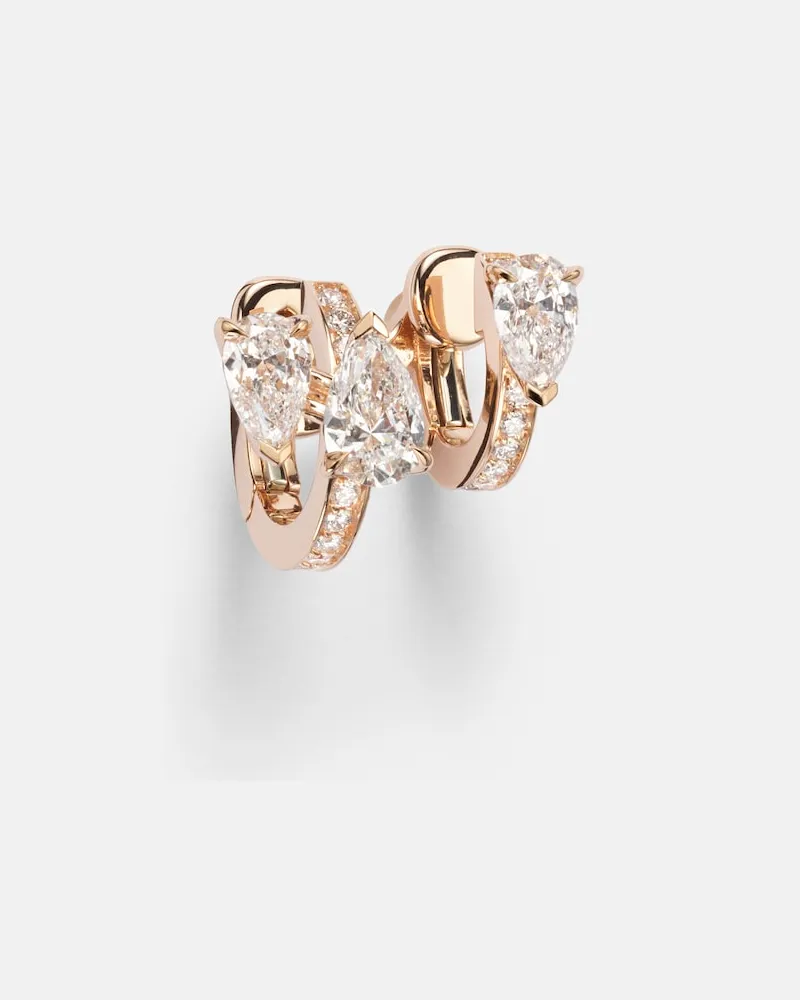 Repossi Einzelner Ear Cuff Serti Sur Vide aus 18kt Roségold mit Diamanten Gold