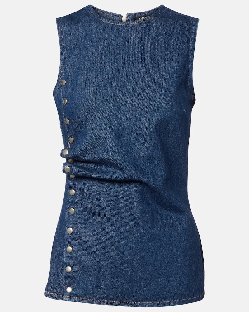 ROTATE Birger Christensen Top aus Denim Blau