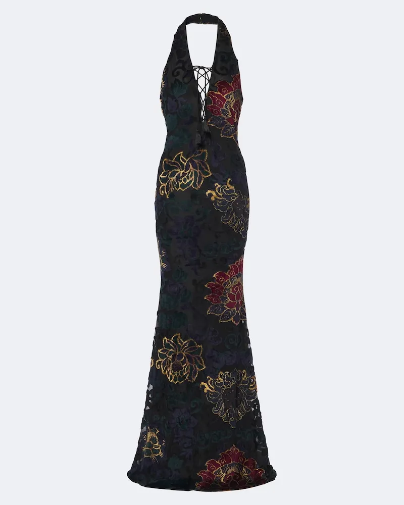 Etro Robe aus Jacquard-Jersey Multicolor
