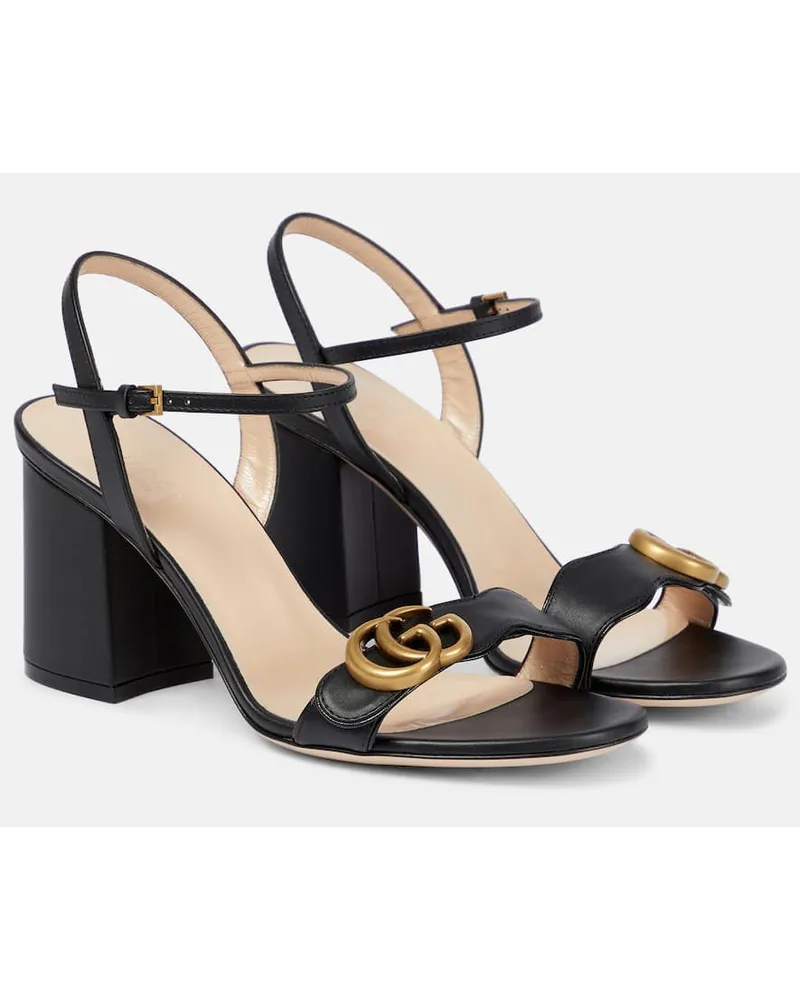 Gucci Sandalen aus Leder Schwarz