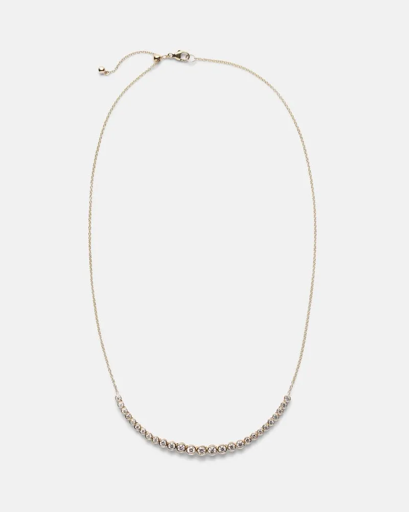 Stone & Strand Halskette Let It Slide aus 10kt Gelbgold mit Diamanten Gold