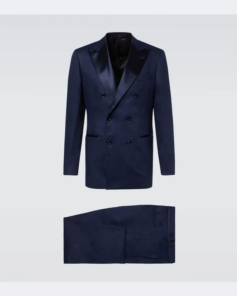 Brunello Cucinelli Anzug aus Leinen Blau