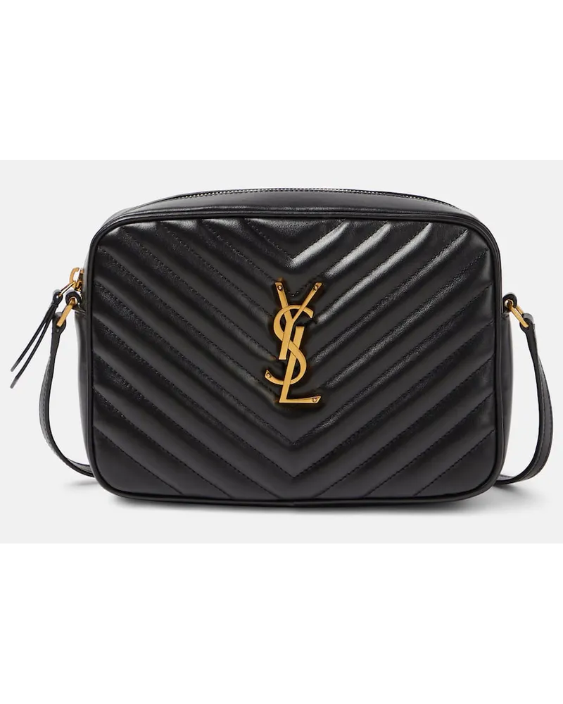 Saint Laurent Schultertasche Lou Camera aus Leder Schwarz