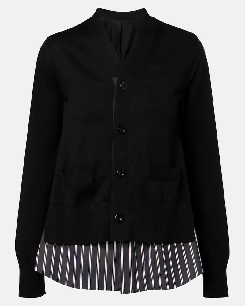 Sacai Cardigan aus Baumwolle Blau