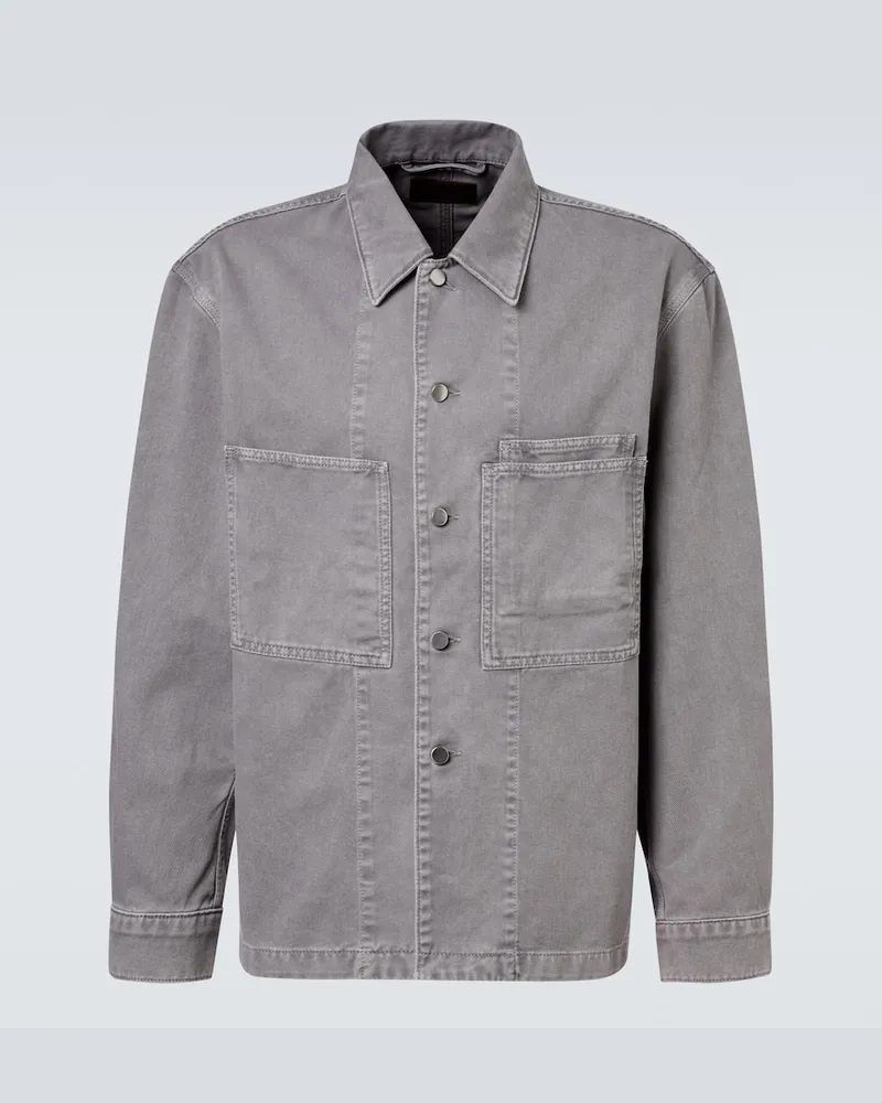 Christophe Lemaire Hemdjacke Workwear aus Denim Grau