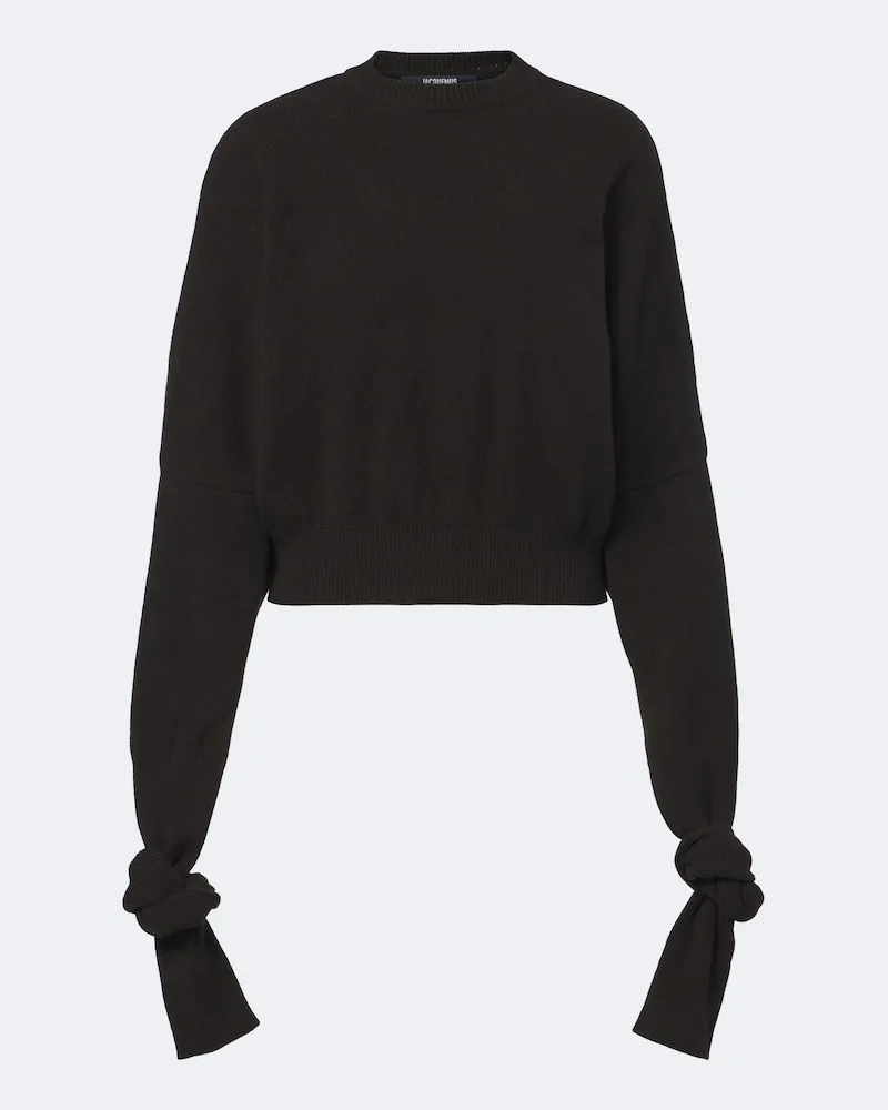 Jacquemus Pullover Fiocco aus Wolle und Kaschmir Braun
