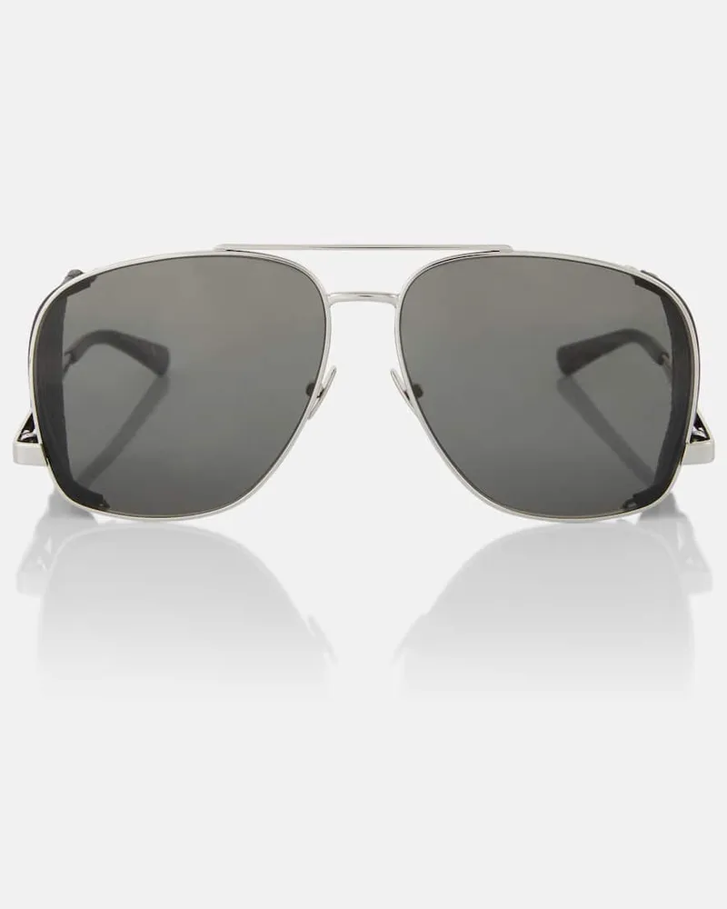 Saint Laurent Aviator-Sonnenbrille SL 653 Leon Spoiler Schwarz