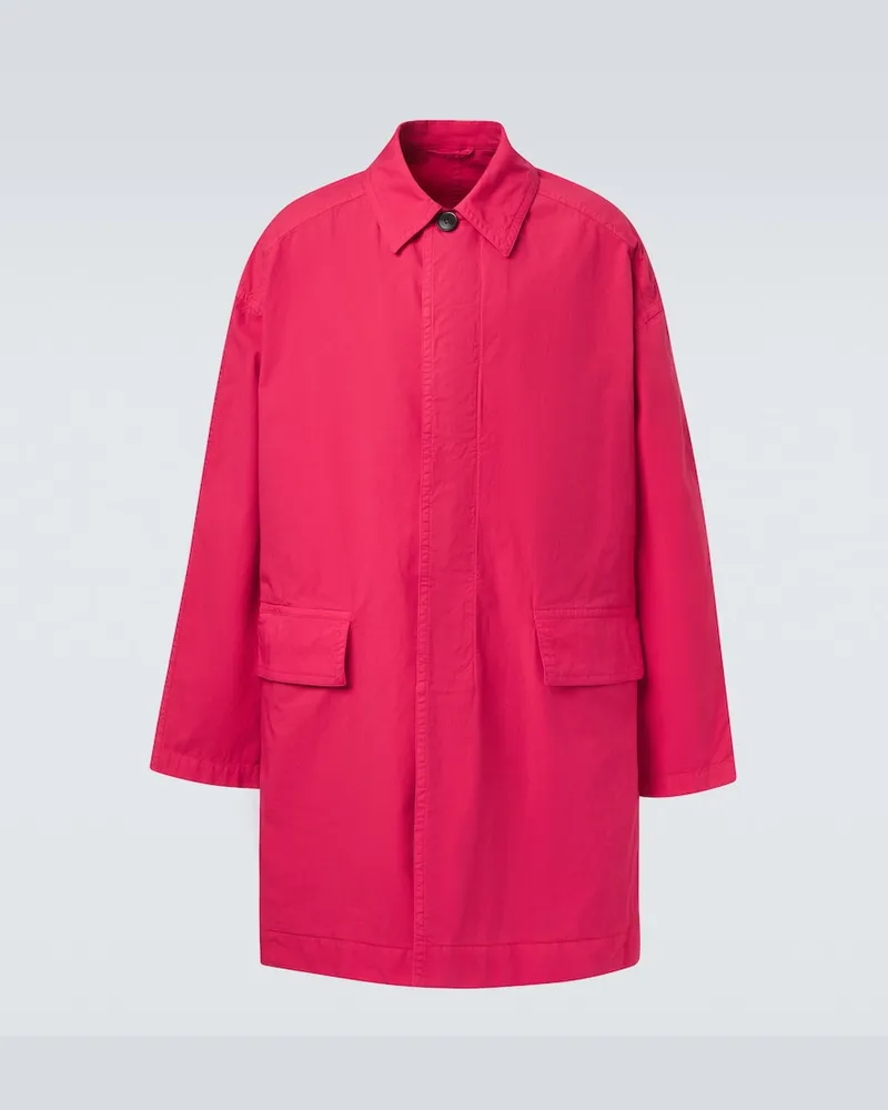 Dries van Noten Mantel Robin aus einem Baumwollgemisch Rosa