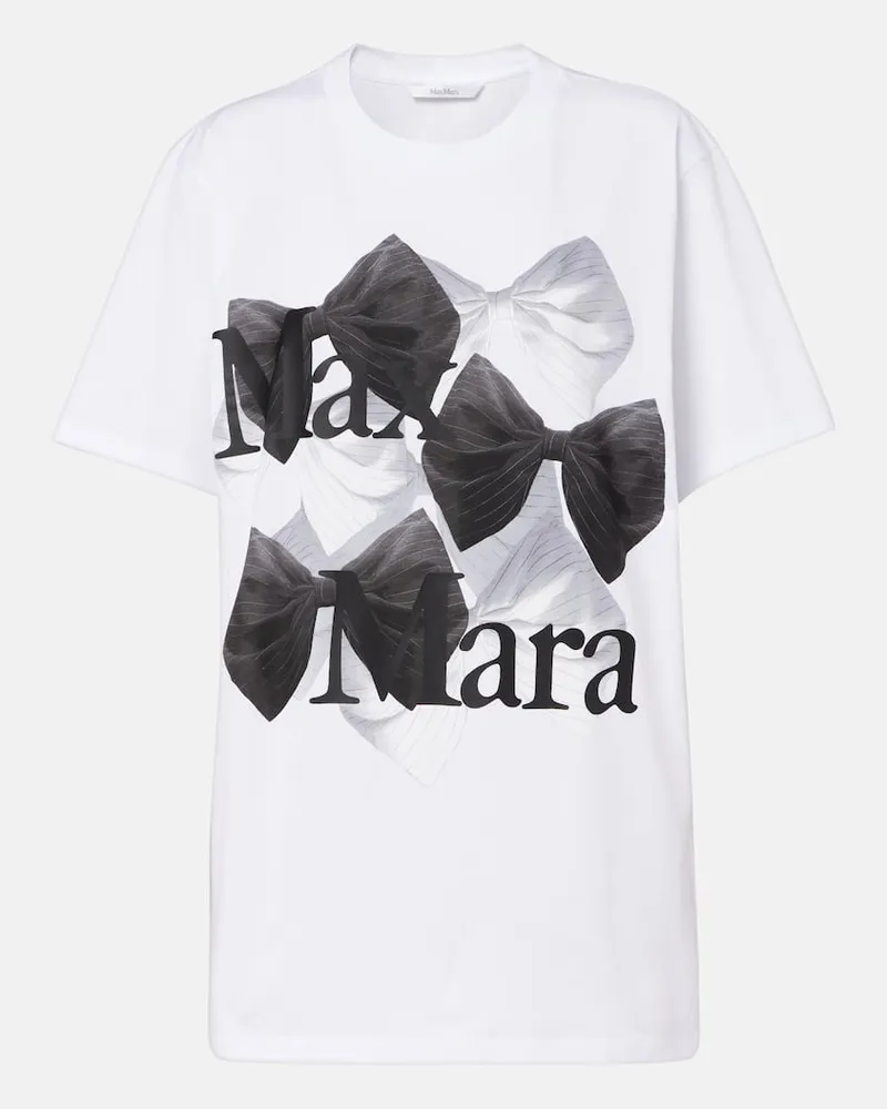 Max Mara T-Shirt Sequoia aus Baumwoll-Jersey Weiß