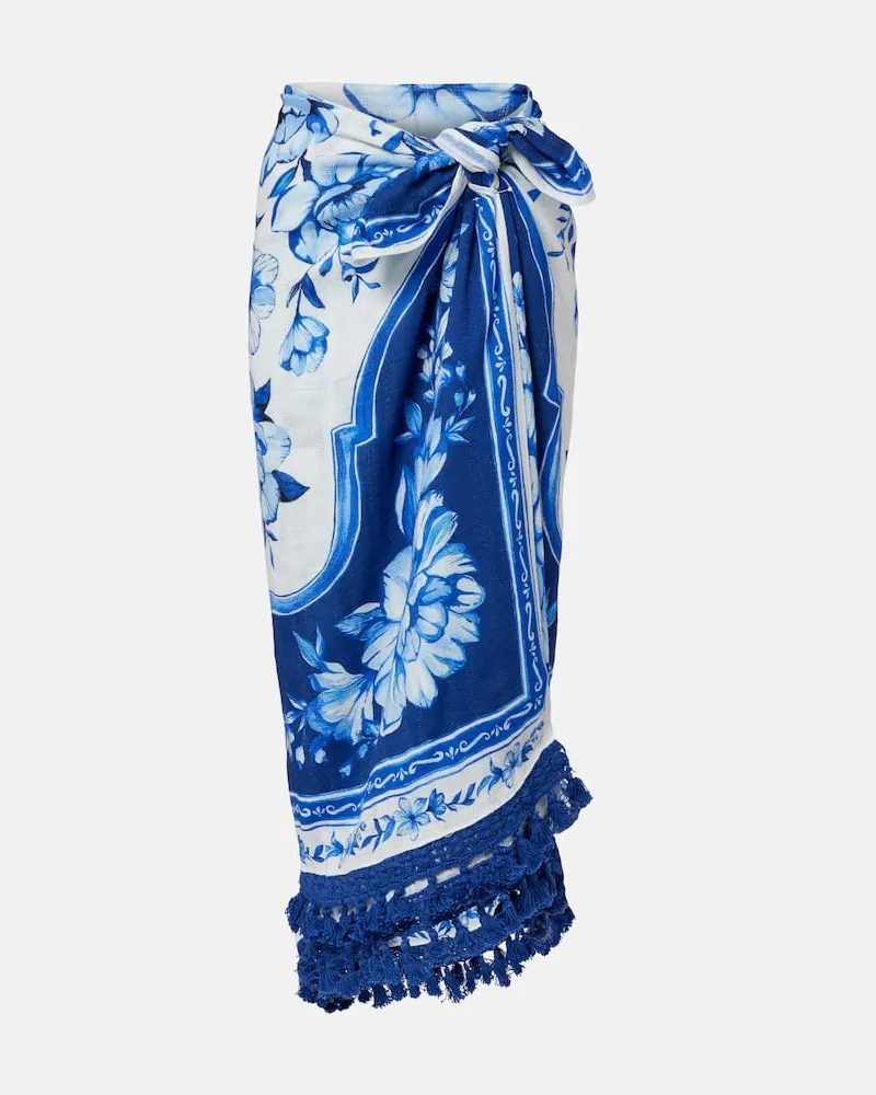 FARM Rio Bedruckter Pareo aus Baumwolle Weiß
