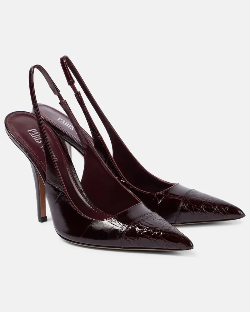 Paris Texas Slingback-Pumps Miranda 105 aus Leder Burgunderrot