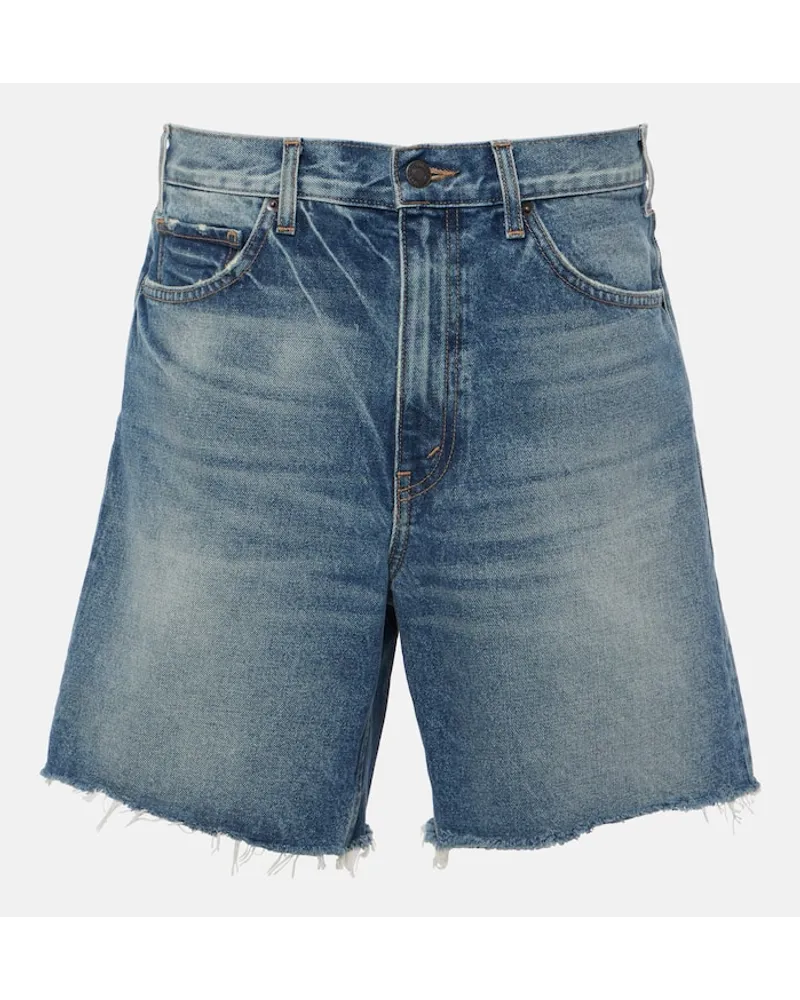 Nili Lotan Low-Rise Jeansshorts Russel Blau